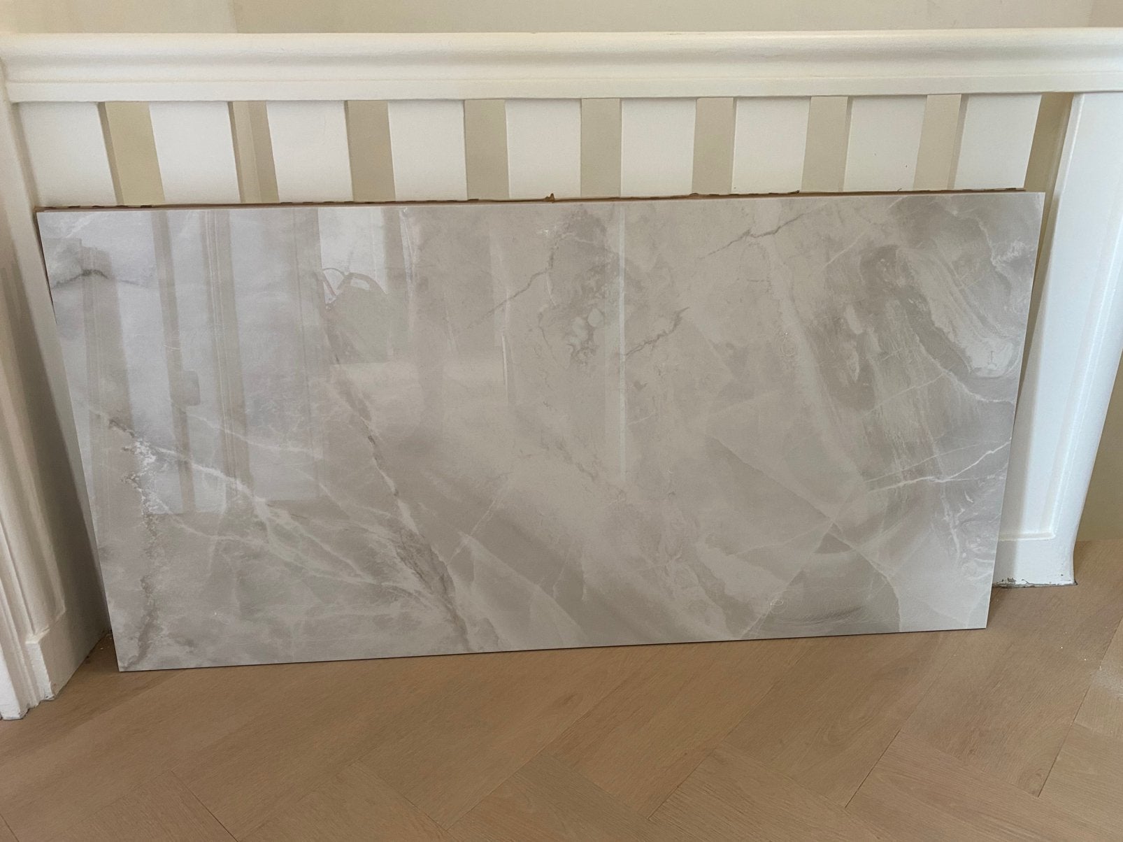 Porceleinen tegel 60 x 120 + rest, Ophalen, Nieuw, Minder dan 5 m², Vloertegels