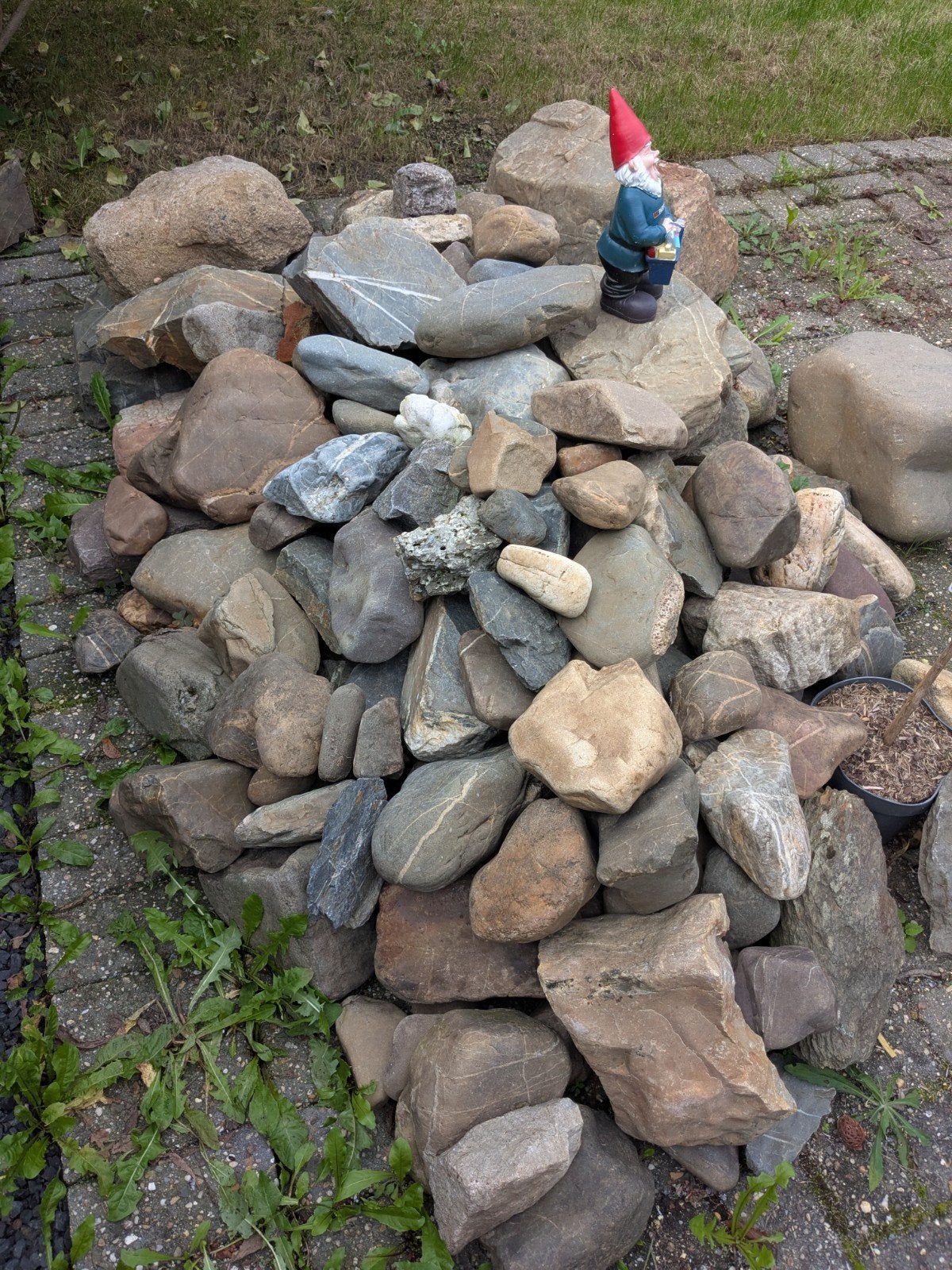 keien / natuurstenen / maaskeien (gratis), Tuin en Terras, Ophalen, Gebruikt, Multi, Kei