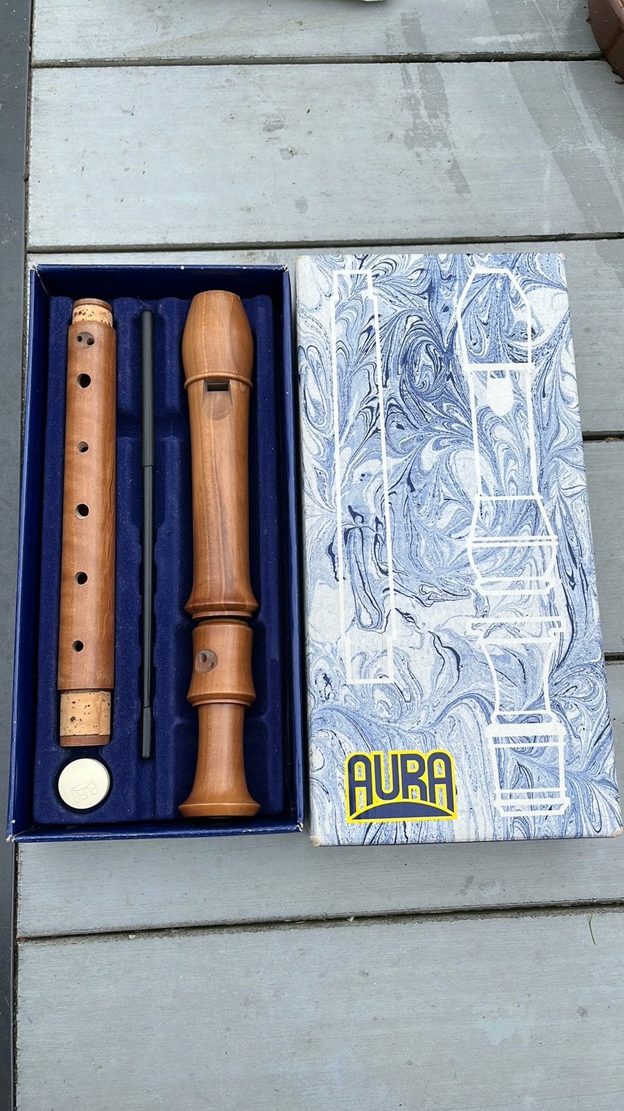 Aura 3-delige altblokfluit A 5 hout., Muziek en Instrumenten, Blaasinstrumenten | Blokfluiten, Ophalen of Verzenden, Zo goed als nieuw