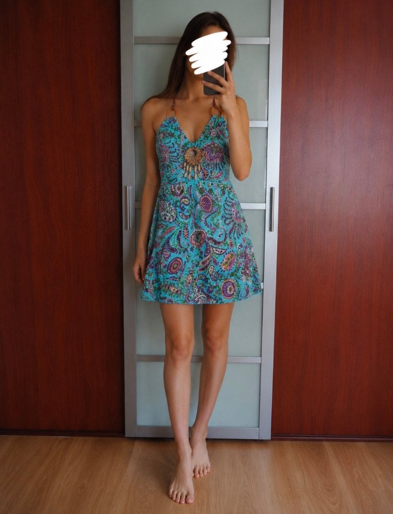 Ibiza style jurkje M, Maat 38/40 (M), Liang, Blauw, Ophalen of Verzenden