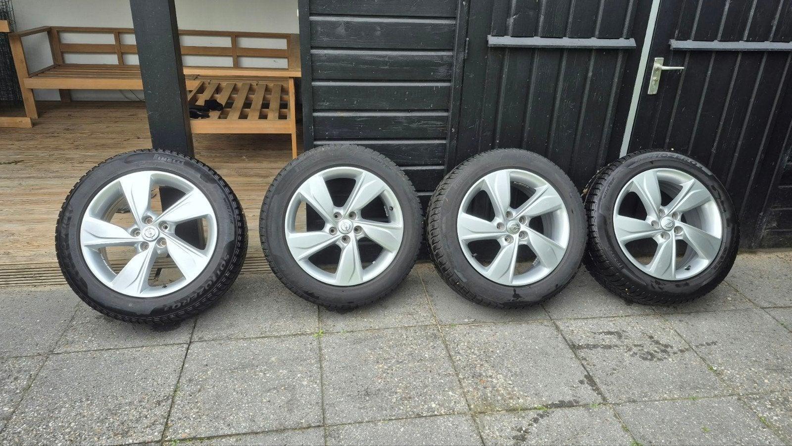 Lichtmetalen velgen 18 inch vv winterbanden Opel Grandland X, Ophalen, 18 inch, Gebruikt, Banden en Velgen
