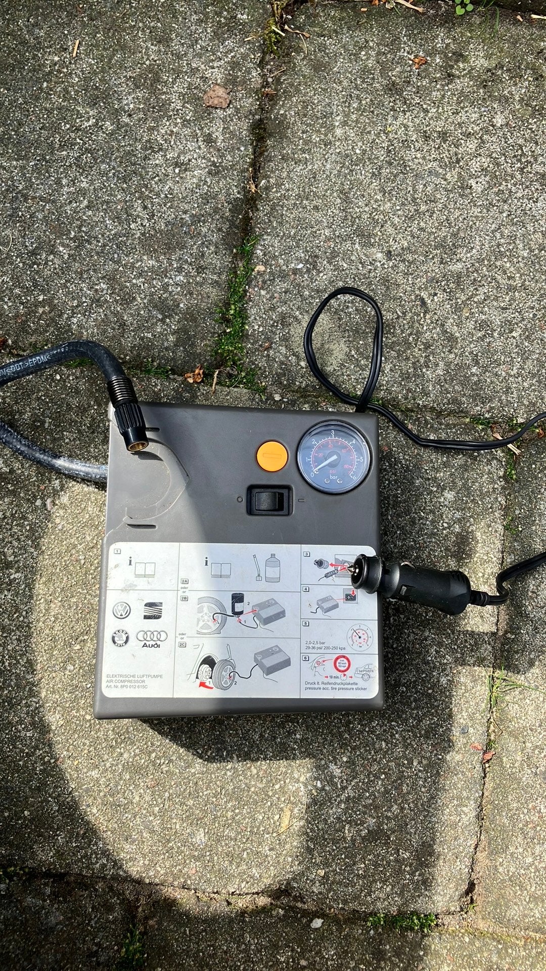 Elektrische compressor 12v auto/ bestelauto, Ophalen of Verzenden, Gebruikt