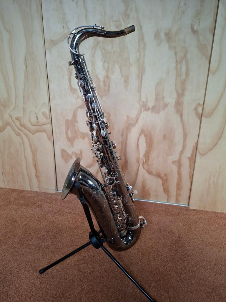 Zgan Thoman tenor saxofoon, Ophalen of Verzenden, Zo goed als nieuw, Tenor, Met koffer