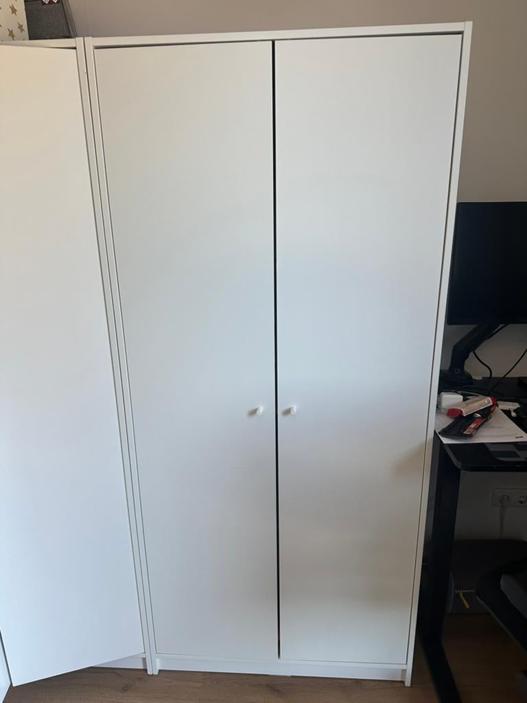 IKEA KLEPPSTAD kledingkast wit – 79x55x176, Ophalen, 50 tot 100 cm, Zo goed als nieuw, 150 tot 200 cm