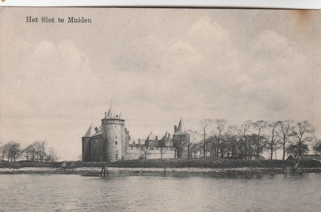 het slot te muiden 1913, Verzamelen, Ansichtkaarten | Nederland, Ophalen of Verzenden, Voor 1920