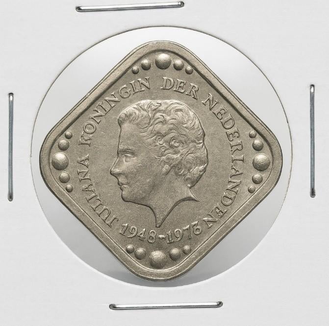 2x Vierkante 5 cent munt Juliana 1973, Ophalen of Verzenden, Koningin Beatrix, Euro's