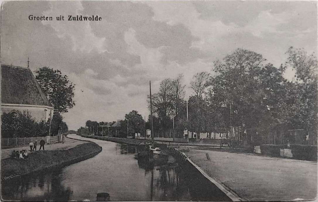 Zuidwolde (Groningen) – Boterdiep & Kerk, Ophalen of Verzenden, Voor 1920, Ongelopen, Groningen
