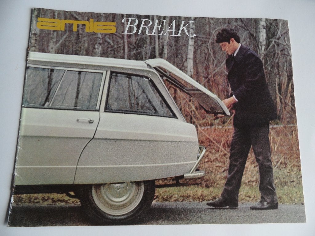 Citroën Ami 6 break 1964 oldtimerauto folder, Verzenden, Zo goed als nieuw, Citroën