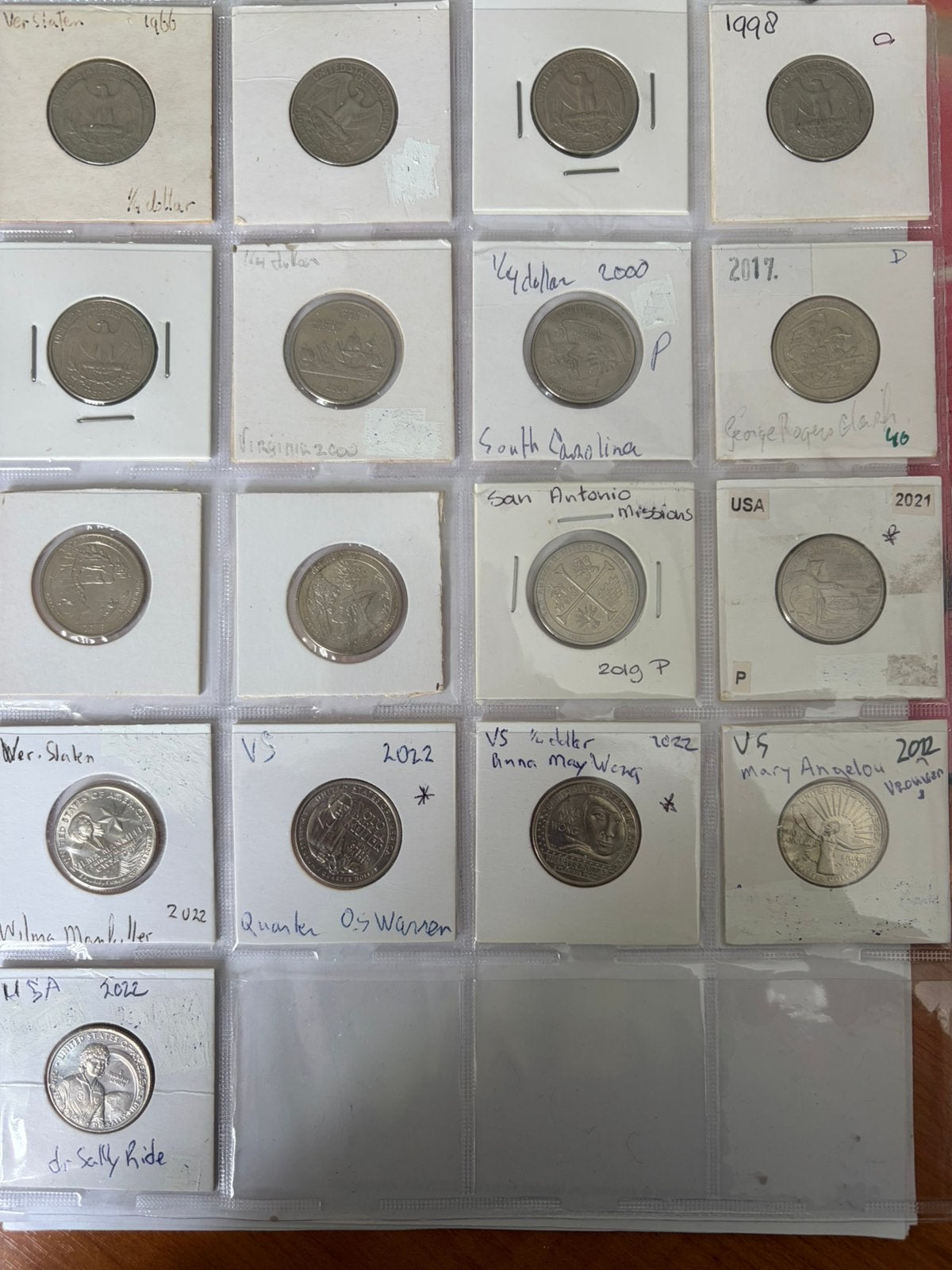 Quarter Dollar - 17 stuks - 1966/2022 -, Ophalen of Verzenden, Noord-Amerika
