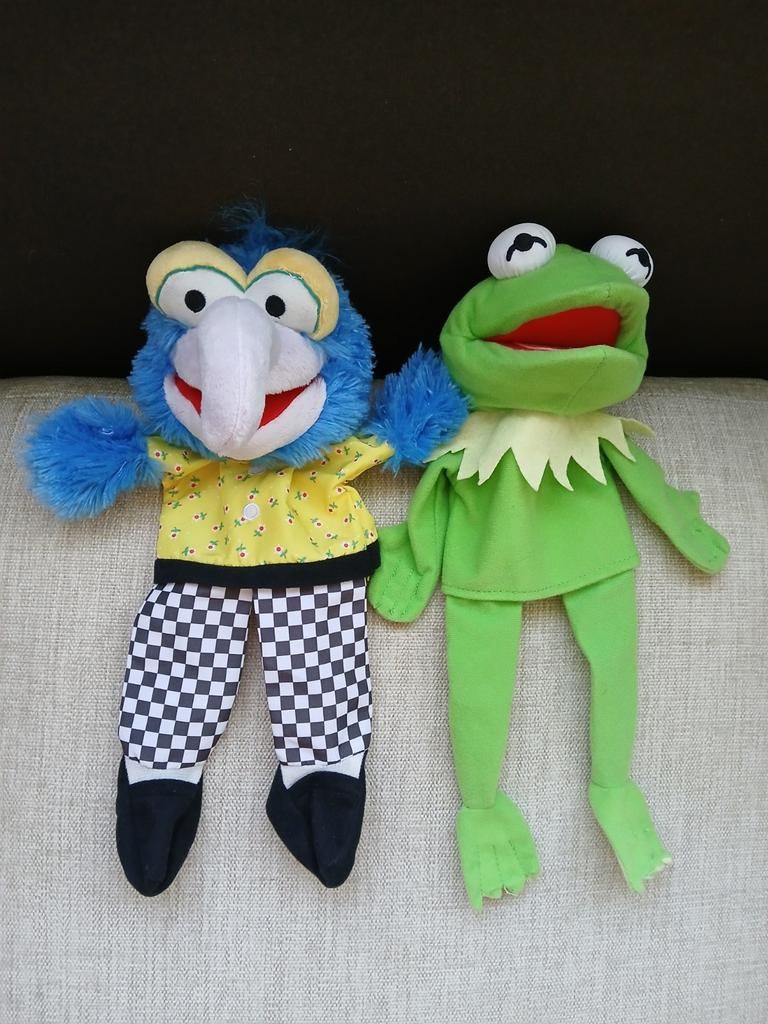 Muppets Handpoppen Disney Gonzo en Kermit., Disney, Ophalen of Verzenden, Zo goed als nieuw, Overige typen