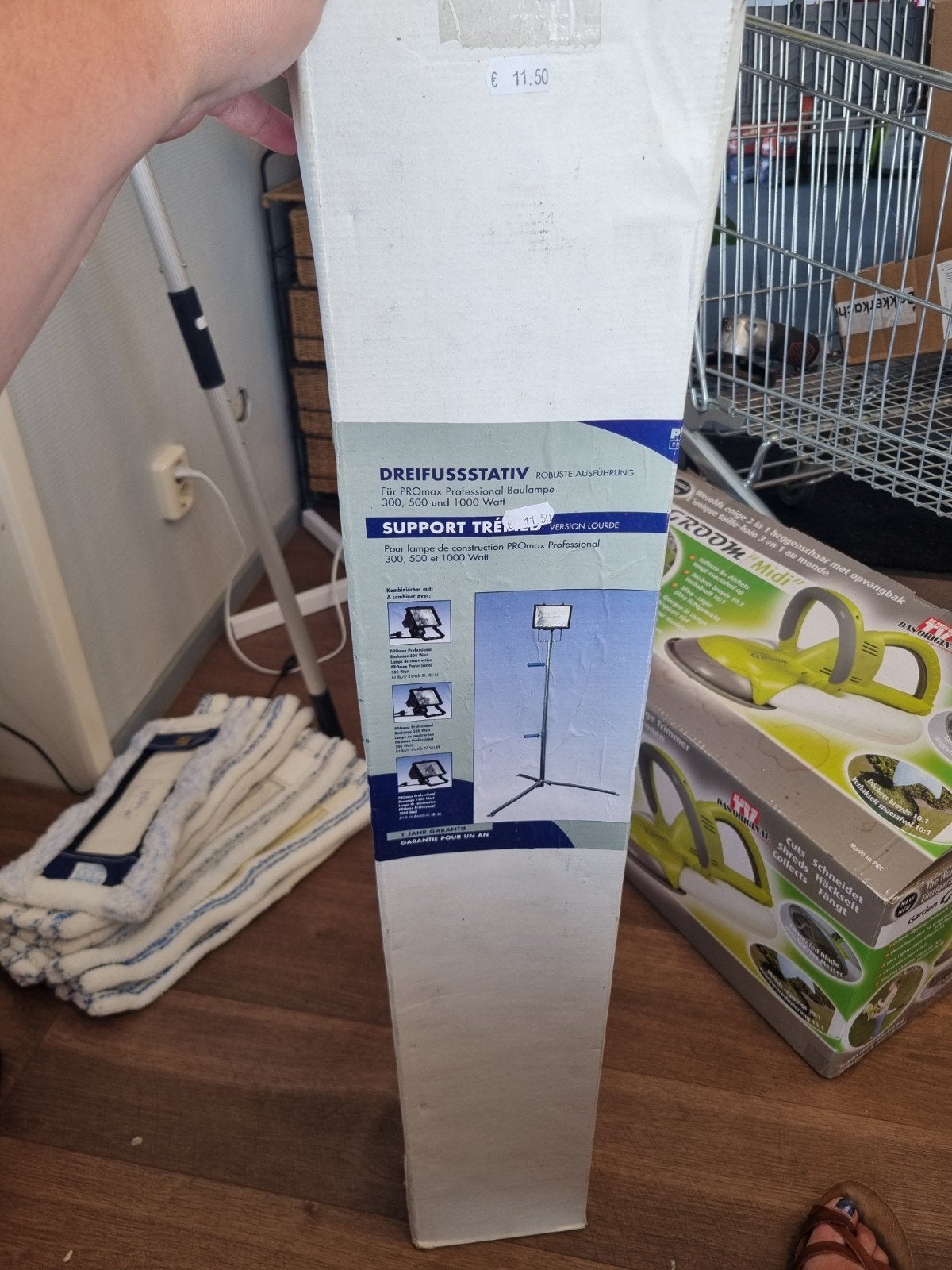 Driefussstativ voor bouwlampen 300, 500 en 1000 Watt, Ophalen, Armatuur, 500 watt of meer, Nieuw