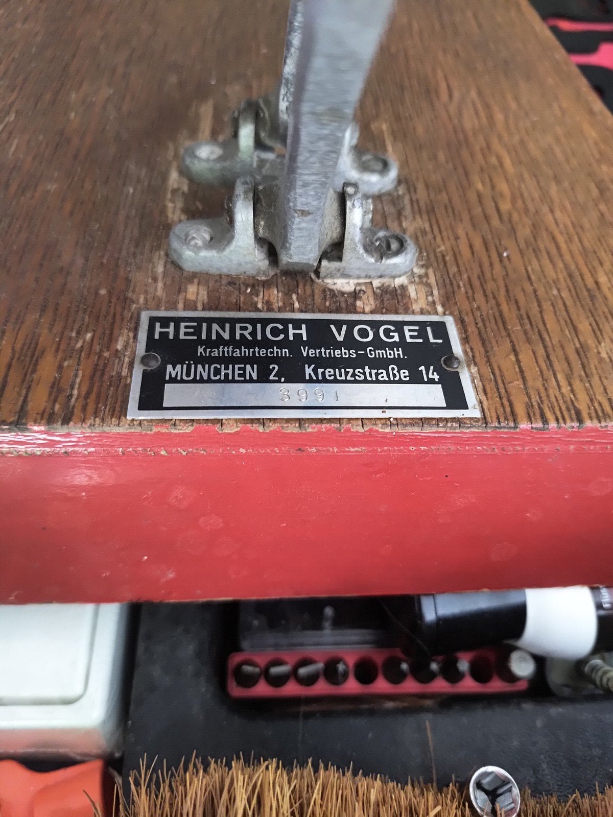 Zeer leuk leermodel Aanhangerkoppelimg Heinrich Vogel, Verzamelen, Ophalen, Gebruikt, Overige typen
