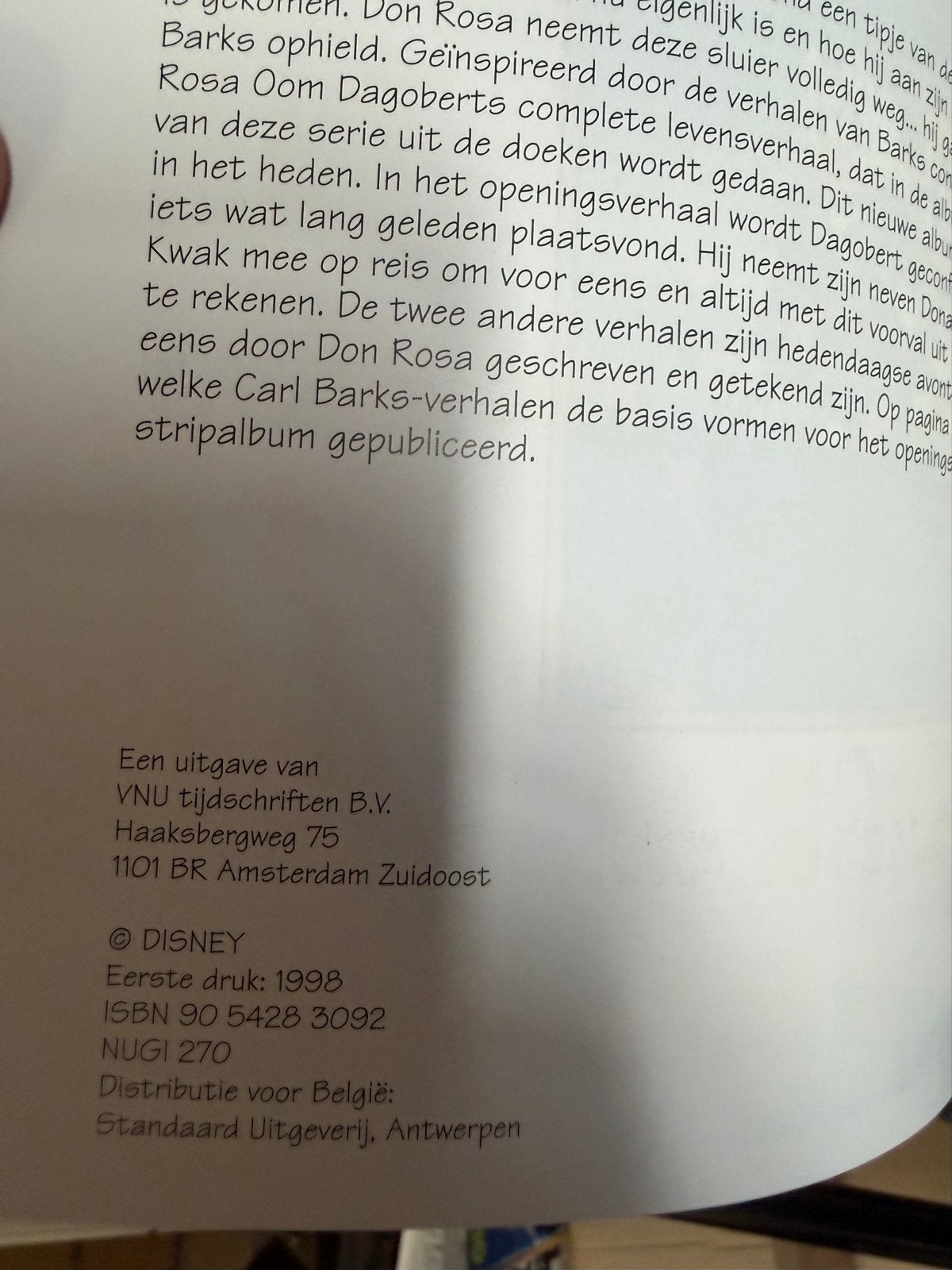 Oom Dagobert 59 - Levensverhaal Episode 7 - 1e druk 1998, Eén stripboek, Ophalen of Verzenden, Zo goed als nieuw