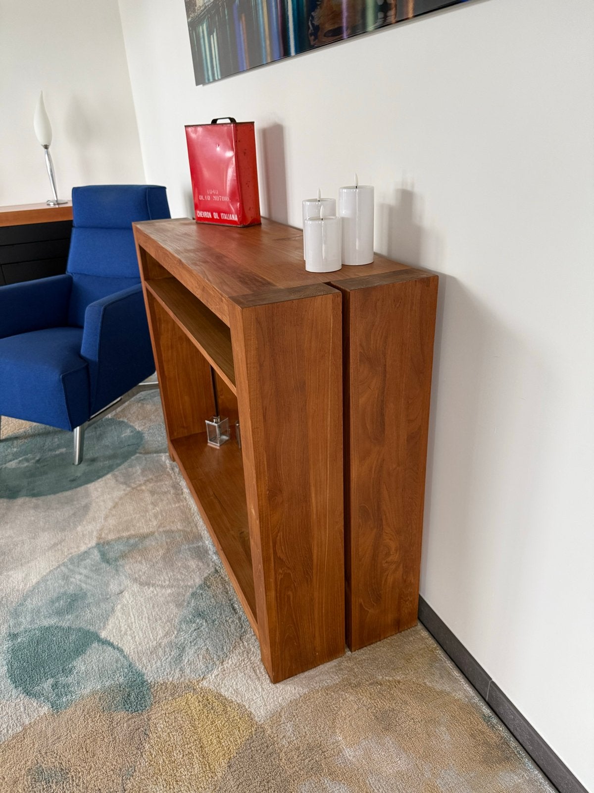 Massief houten console tafel / wandtafel, Huis en Inrichting, Ophalen, Zo goed als nieuw