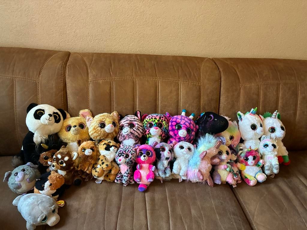 Grote collectie Ty Beanie Boos knuffels ook los te kopen, Overige karakters, Overige typen, Ophalen of Verzenden, Meerkleurig