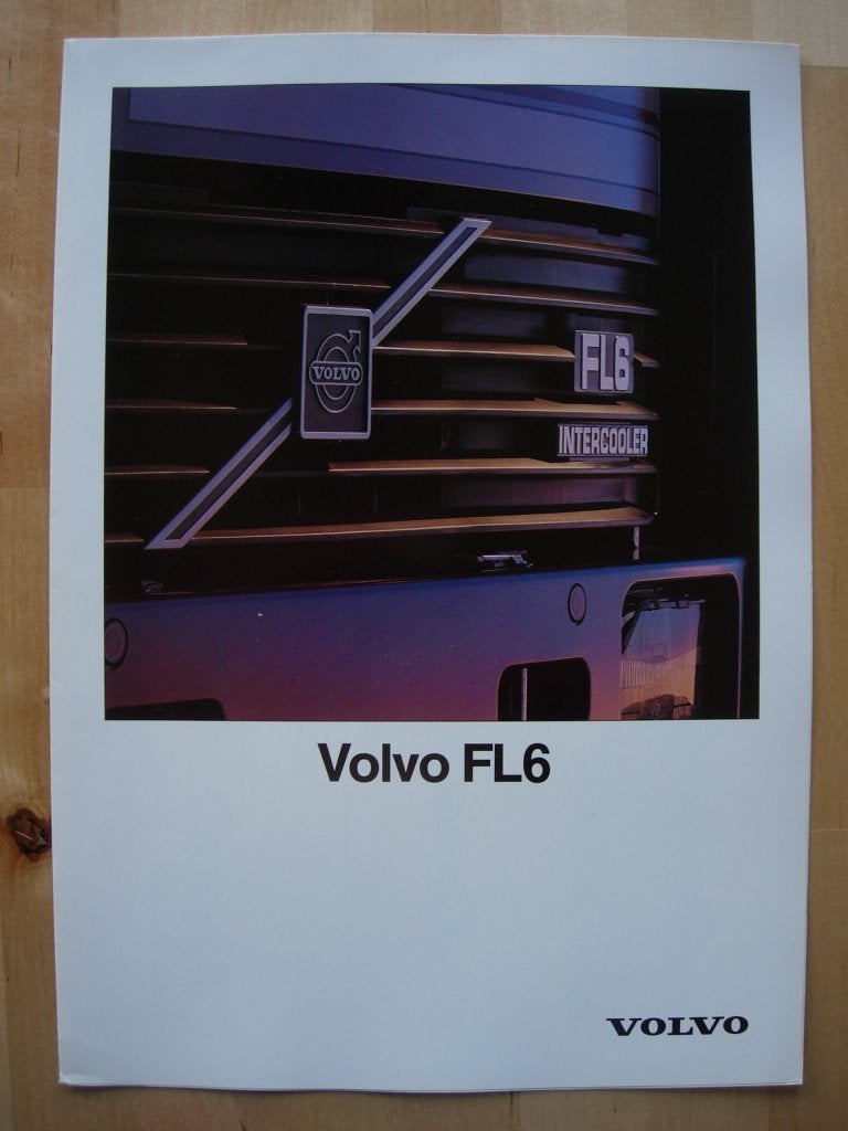 Volvo FL6 Folder 1990 FL 6, Volvo, Zo goed als nieuw, Volvo, Ophalen of Verzenden