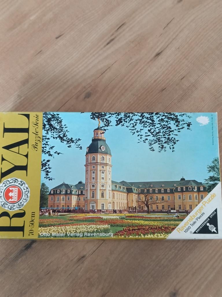 Vintage Ravensburger puzzel - Slot Karlsruhe (1000 stukje, Ophalen of Verzenden