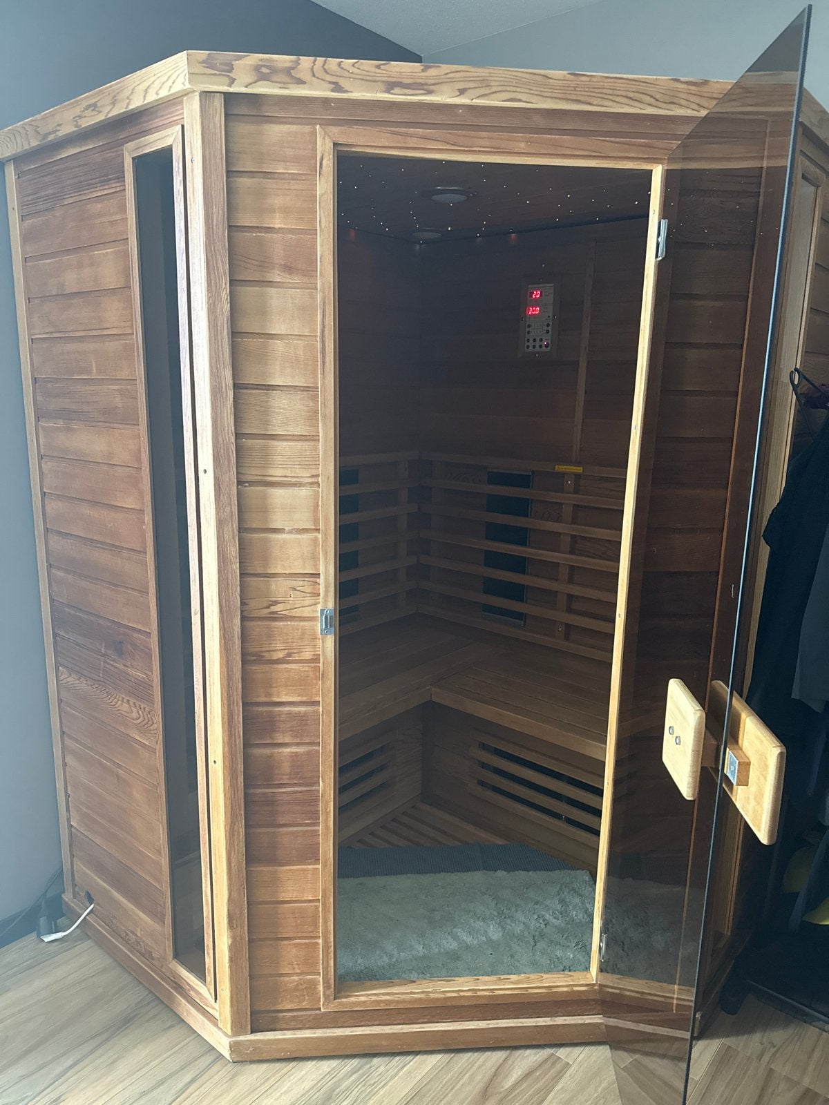 Nobel 150C infrarood fullspectrum sauna 3/4 persoons150x150, Ophalen, Zo goed als nieuw, Infrarood, Complete sauna