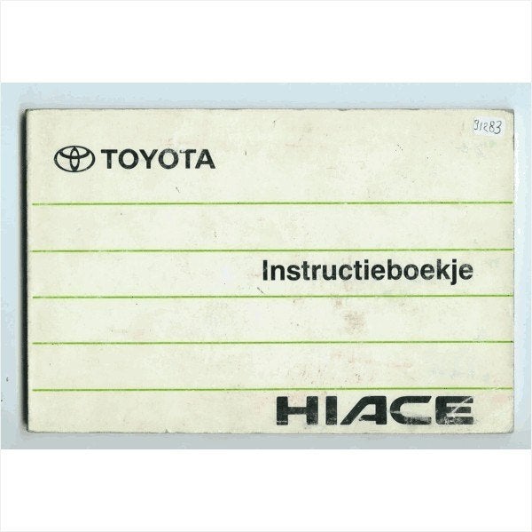 Toyota Hiace Instructieboekje 1990 #3 Nederlands, Ophalen of Verzenden