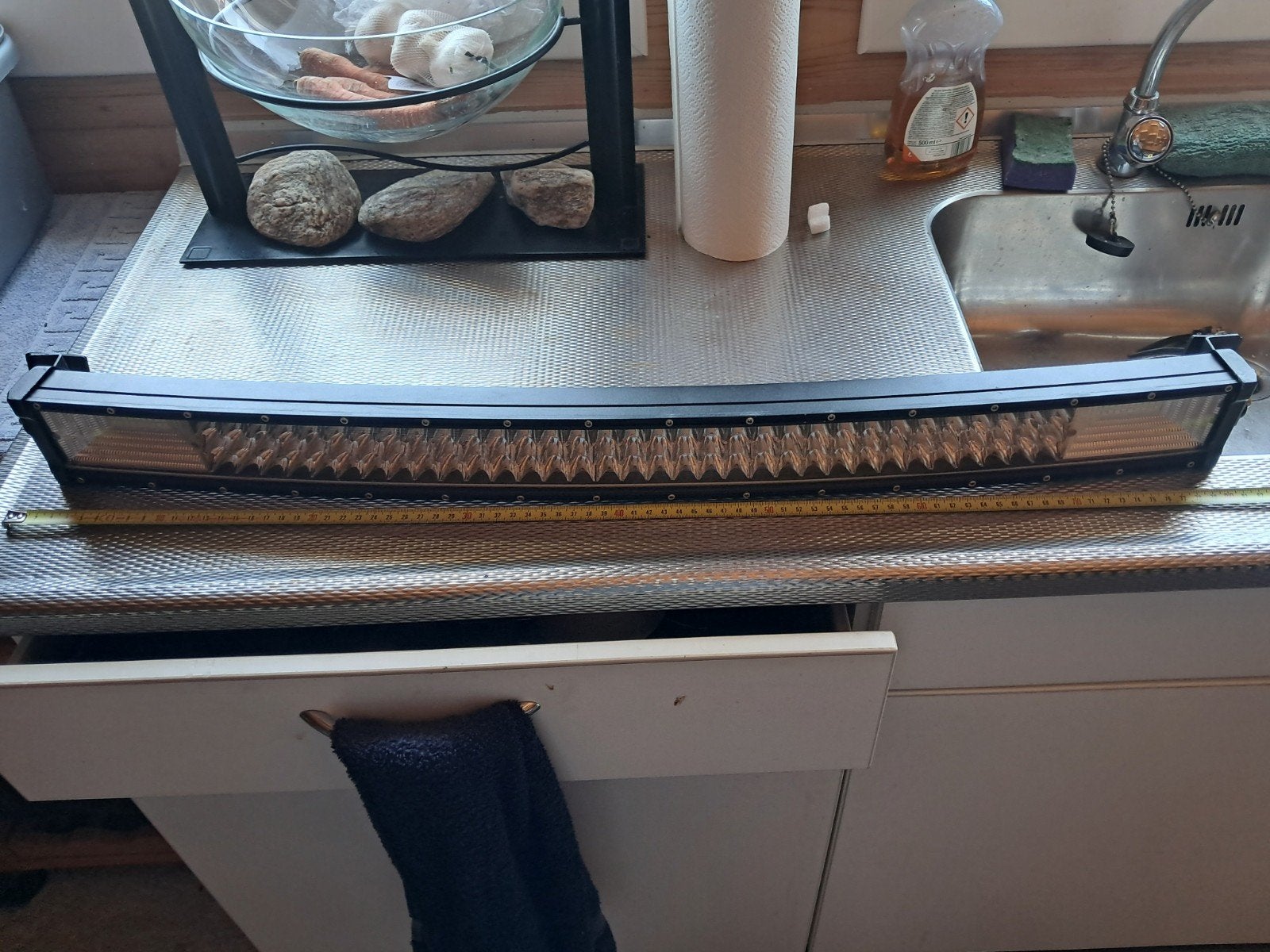 Gebogen LED Lightbar 80cm met kabelset, Ophalen of Verzenden, Gebruikt, Universele onderdelen