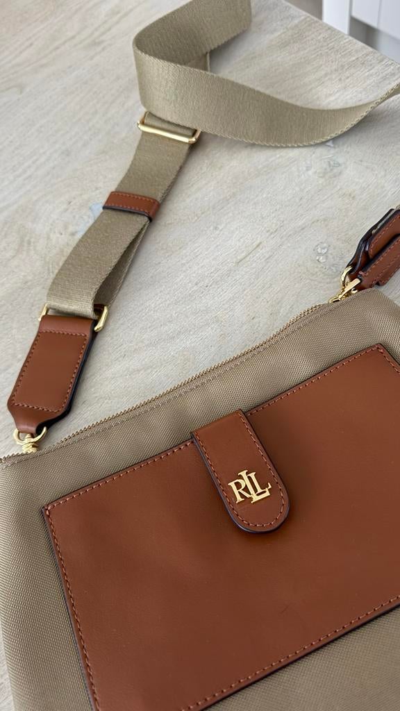 Stijlvolle Lauren Ralph Lauren Crossbody Tas, Overige merken, Beige, Ophalen of Verzenden, Zo goed als nieuw