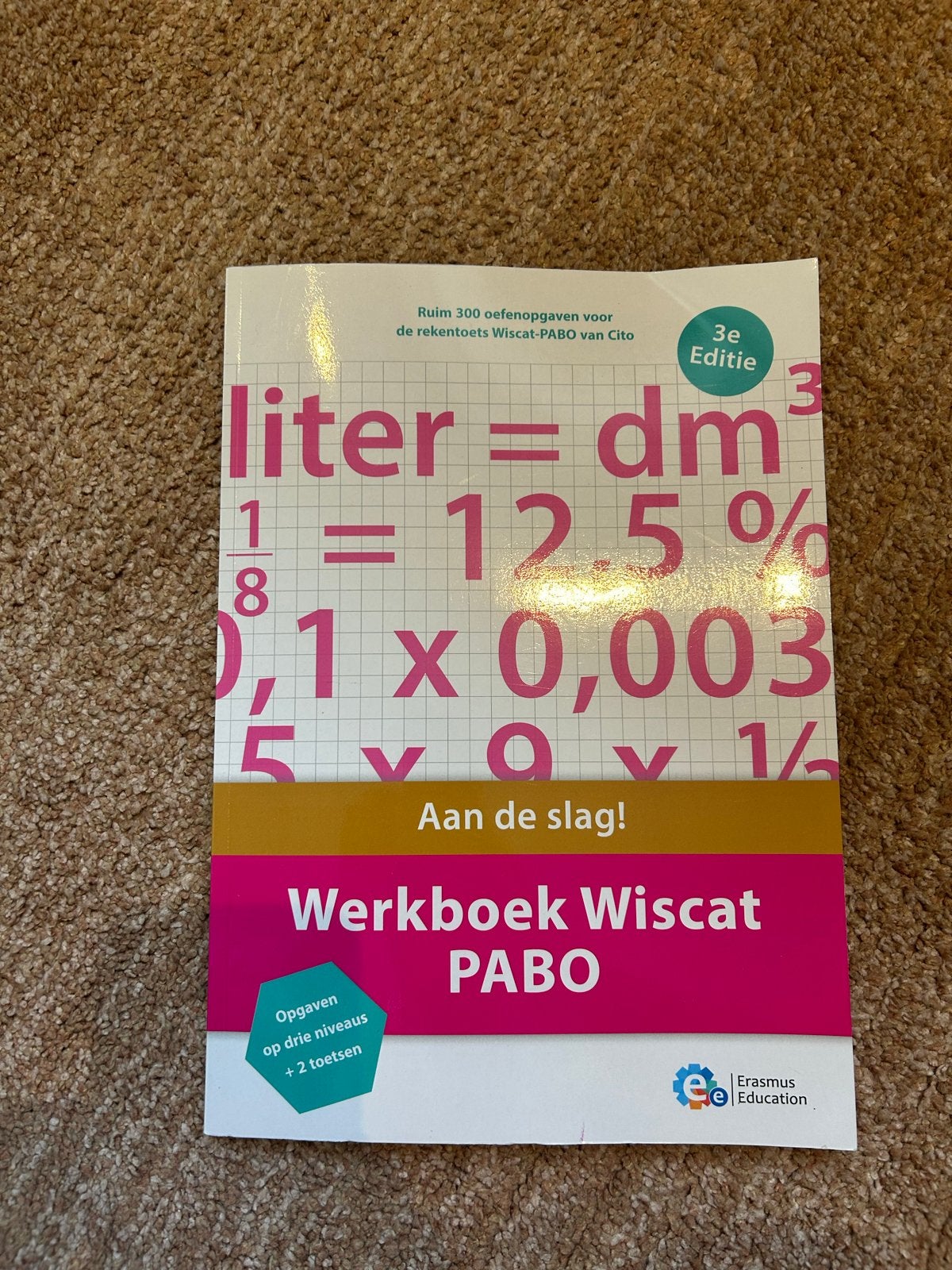 Werkboek Wiskat PABO 3e Editie - Rekentoets voor PABO, Ophalen of Verzenden, Beta, Zo goed als nieuw, HBO