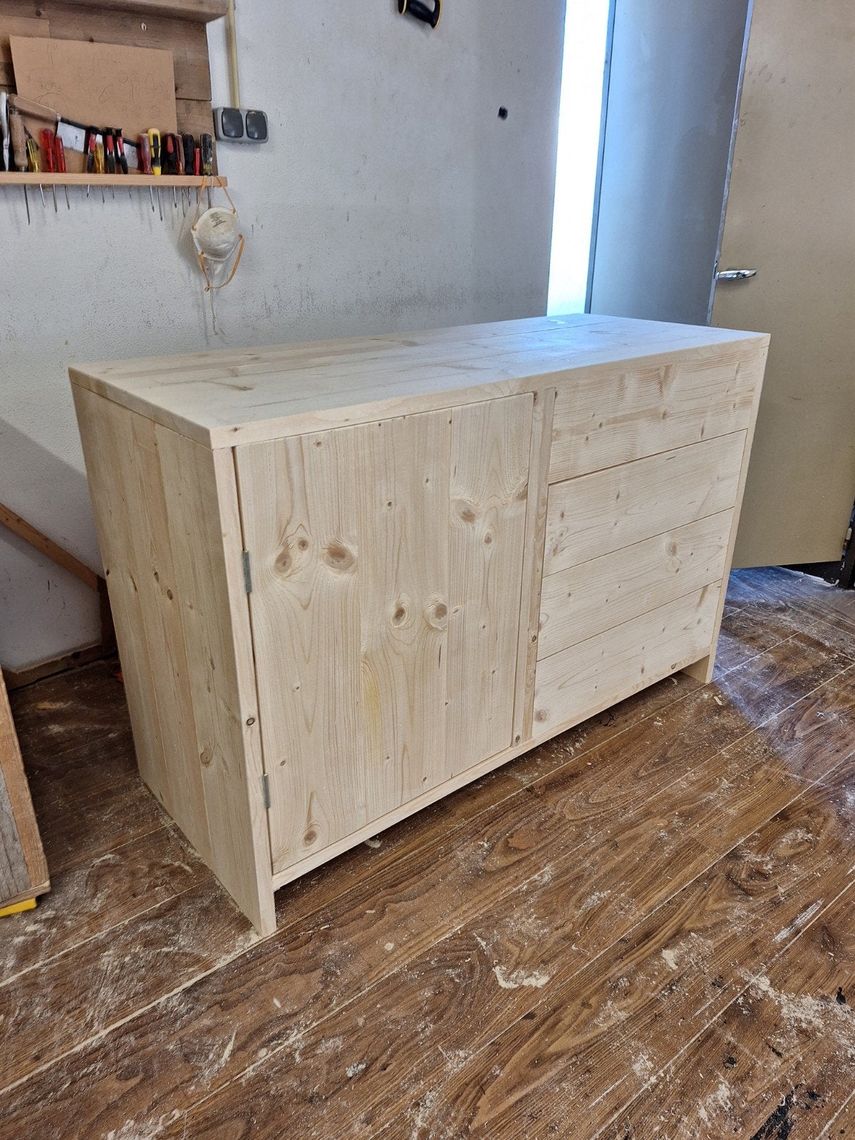 Keukenblok van terug gedroogd en geschaafd steigerhout, Huis en Inrichting, Keuken | Keukenelementen, Ophalen, Nieuw