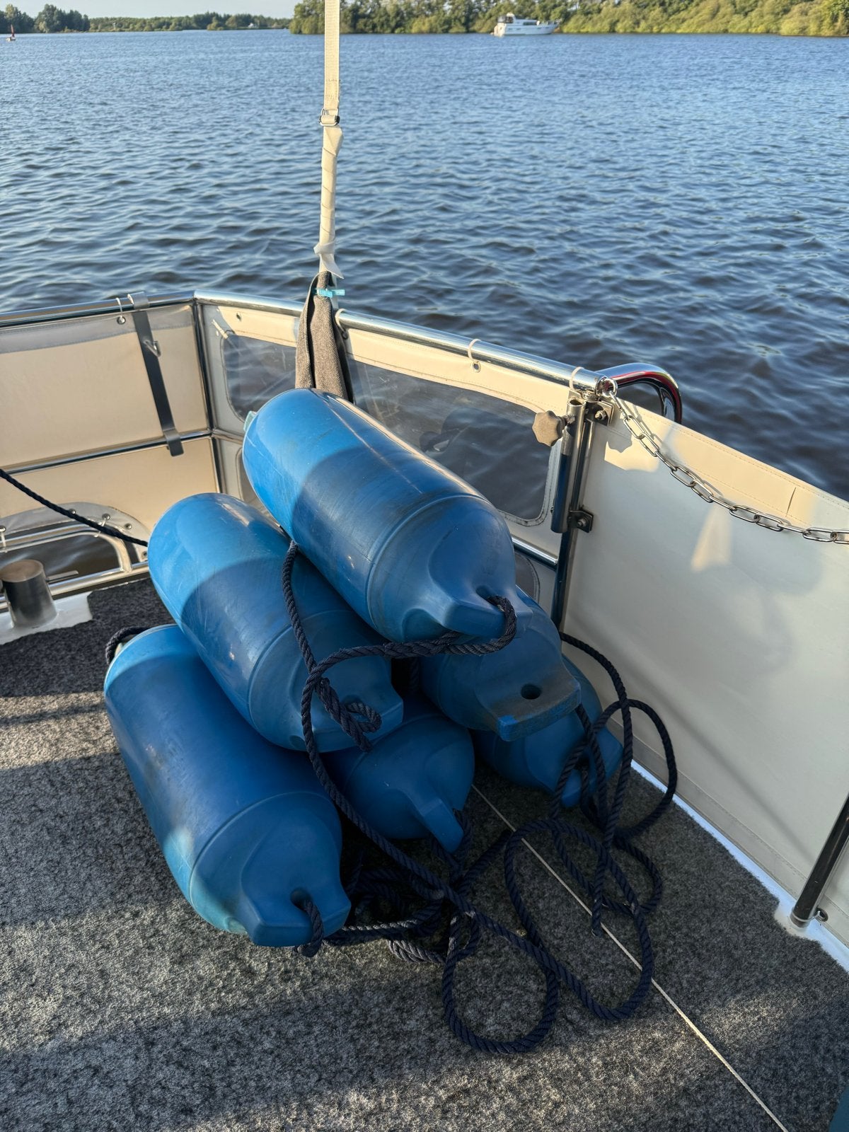 Set van 6 blauwe stootwillen (22x65), Watersport en Boten, Ophalen, Gebruikt, Overige typen