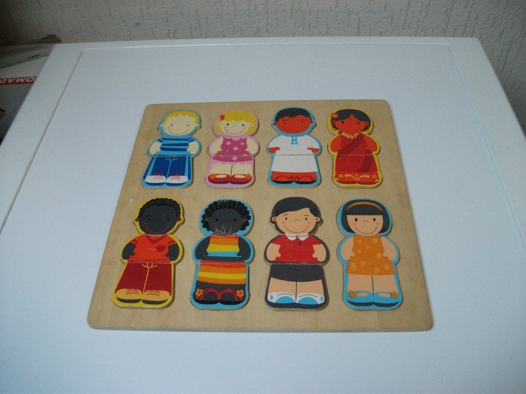 Puzzel poppetjes 24 delig, Ophalen of Verzenden, Gebruikt