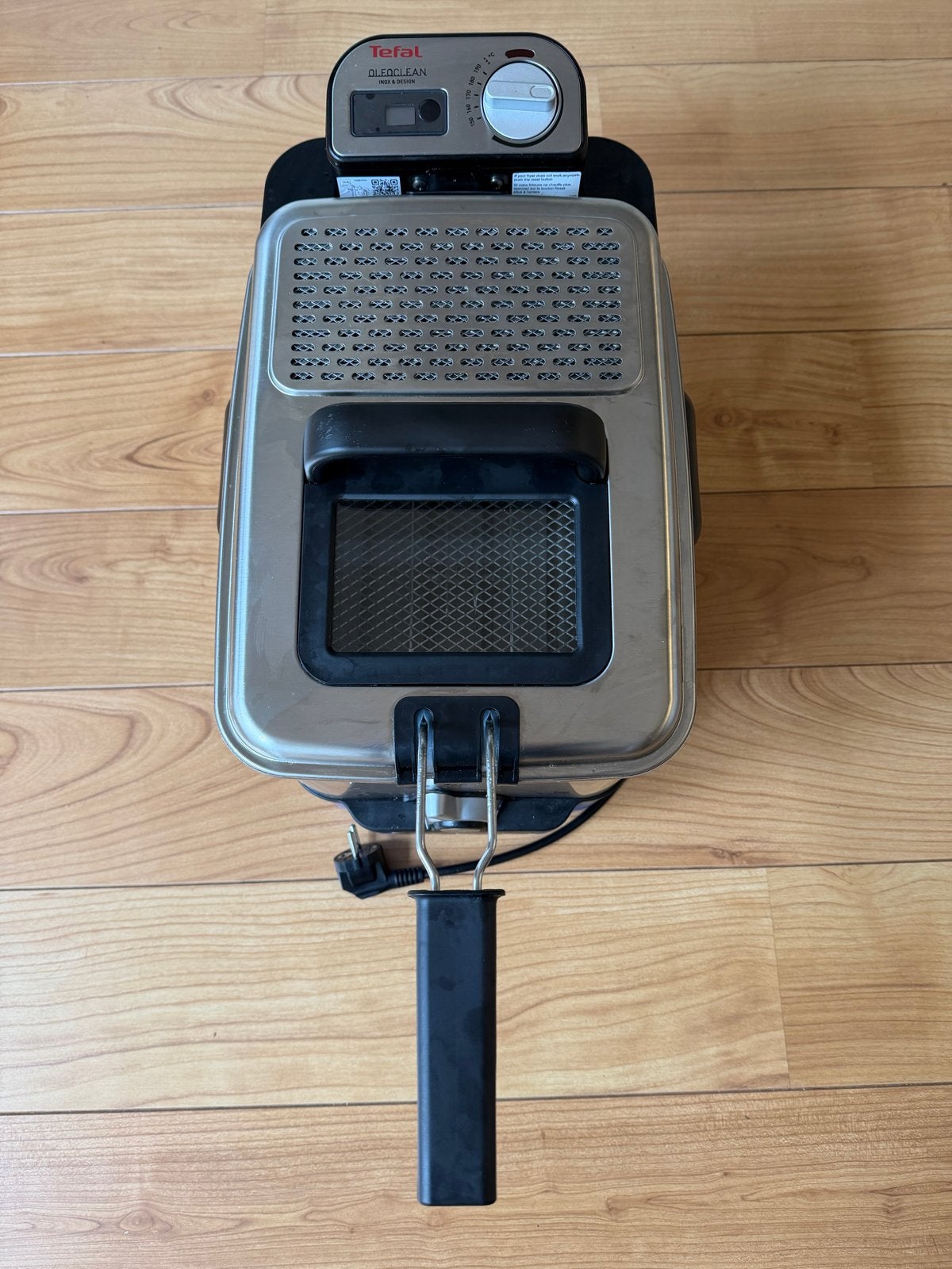 Tefal Oleoclean Inox & Design Friteuse, Witgoed en Apparatuur, 3 tot 4 liter, Ophalen, Zo goed als nieuw, Uitneembare binnenpan