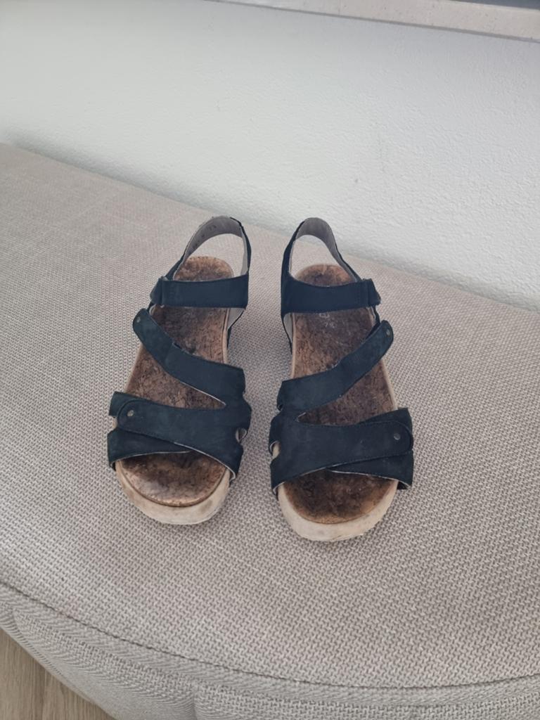 Durea sandalen maat 7,5 wijdte H, Durea, Zwart, Gedragen, Sandalen of Muiltjes