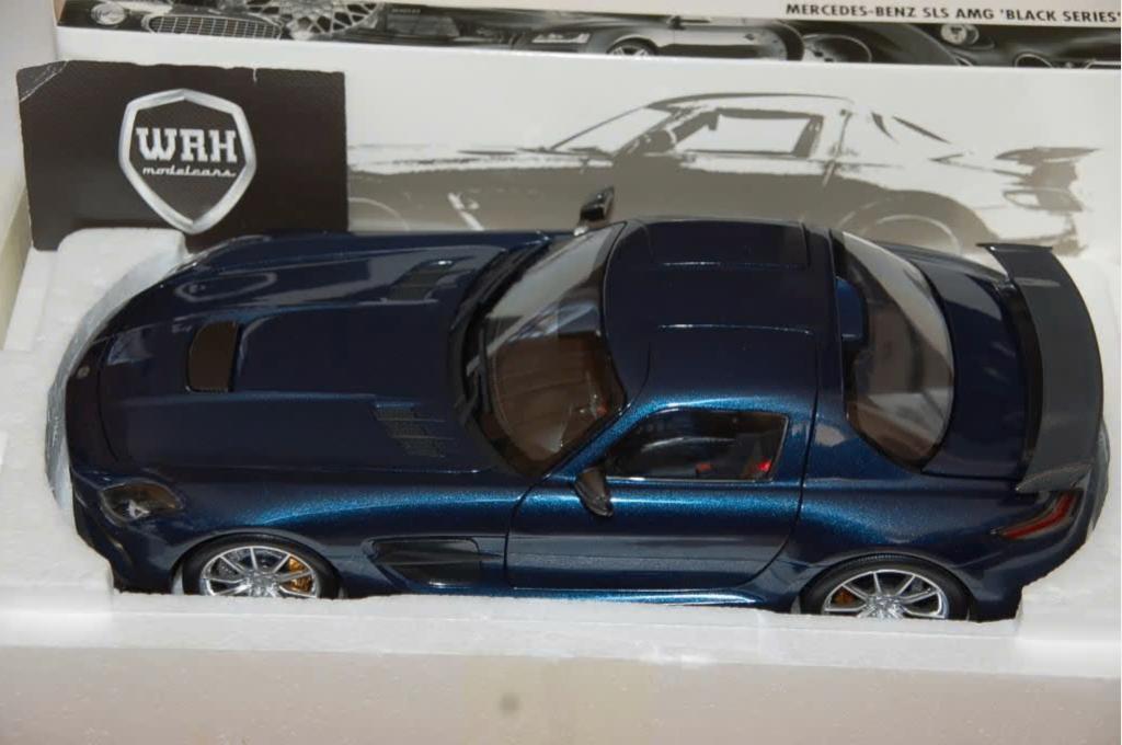 1:18 MERCEDES SLS AMG BLACK SERIES blue Minichamps inbox WRH, Verzenden, Zo goed als nieuw, Auto, MiniChamps