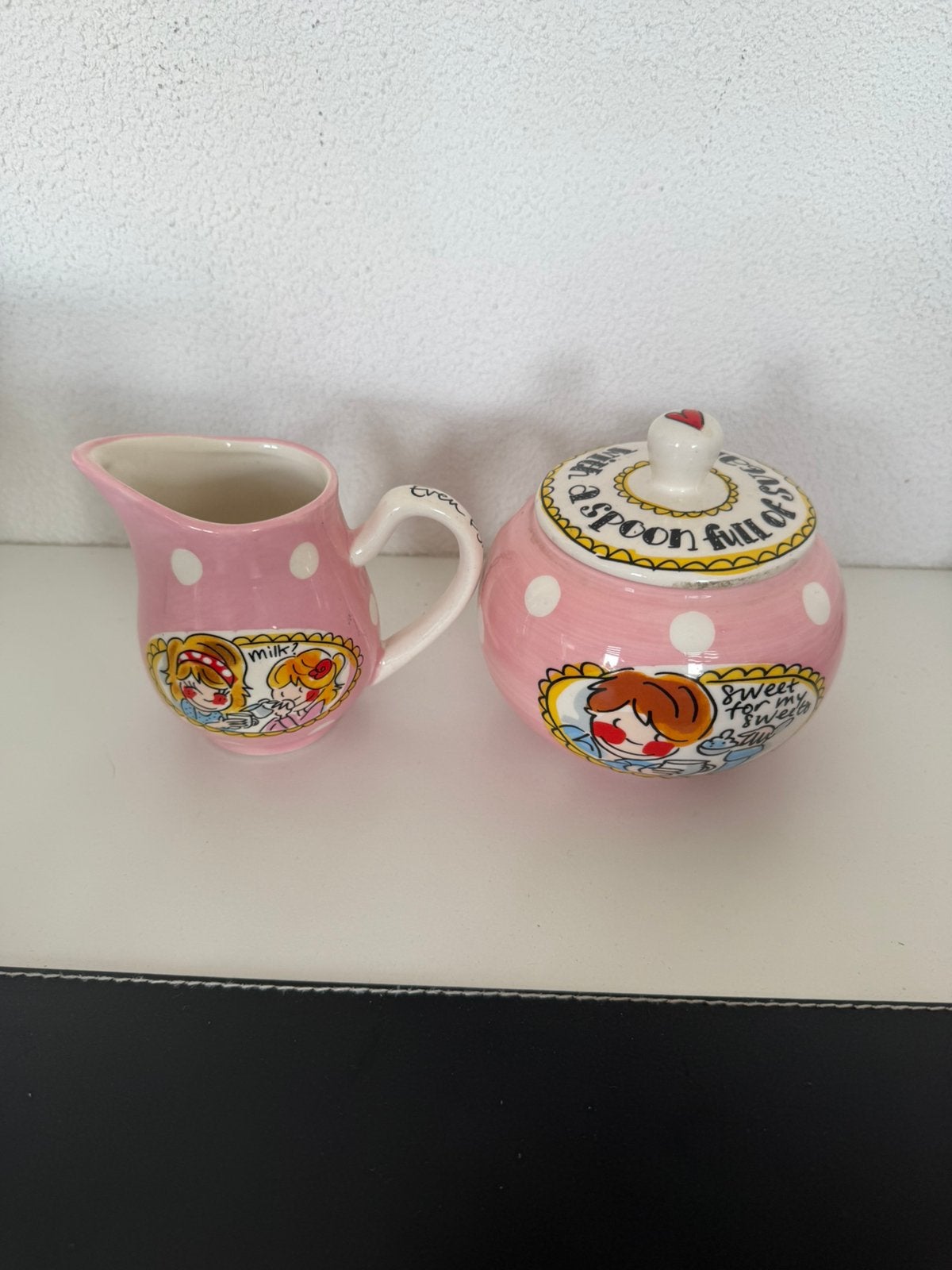 Melkkan en suikerpot blond Amsterdam, Ophalen of Verzenden, Zo goed als nieuw, Aardewerk, Overige typen
