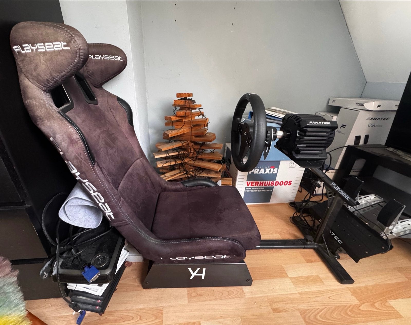 Playseat met Fanatec DD PRO, CSL Pedalen en Stuur, Ophalen, Overige merken, Gebruikt