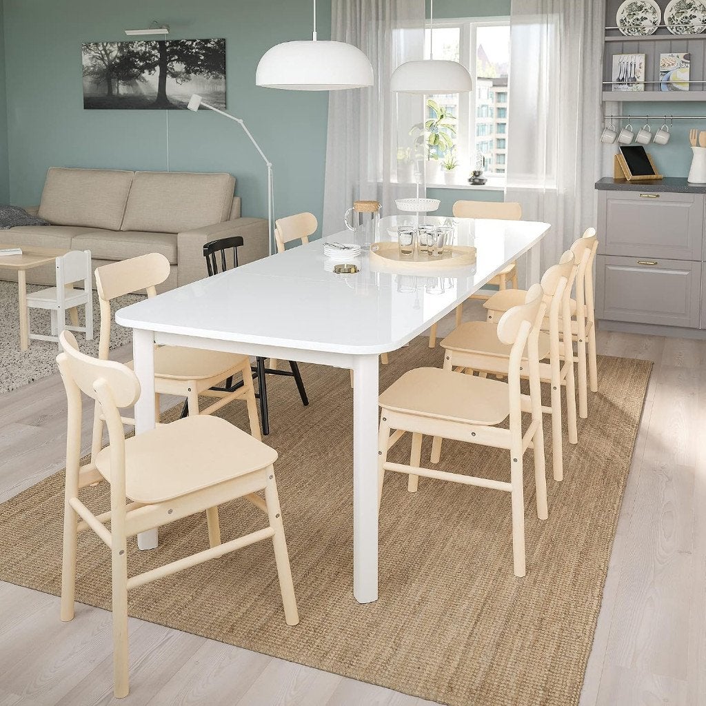Nieuwe witte eettafel (uitschuifbaar) - ongebruikt, Huis en Inrichting, Tafels | Eettafels, Ophalen, Overige materialen, 50 tot 100 cm