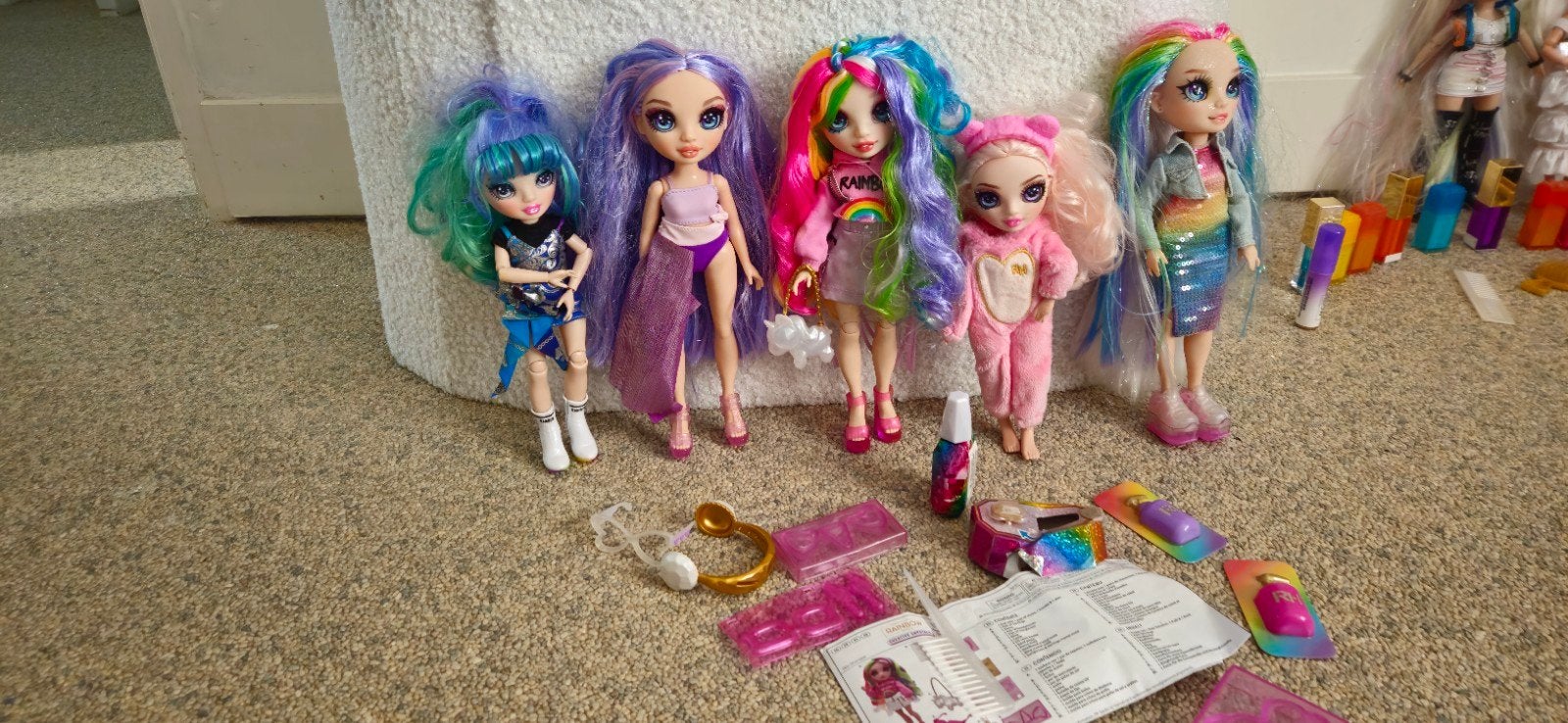 Rainbow High Poppen - 5 stuks (2 klein, 3 groot), Ophalen of Verzenden, Gebruikt, Overige typen
