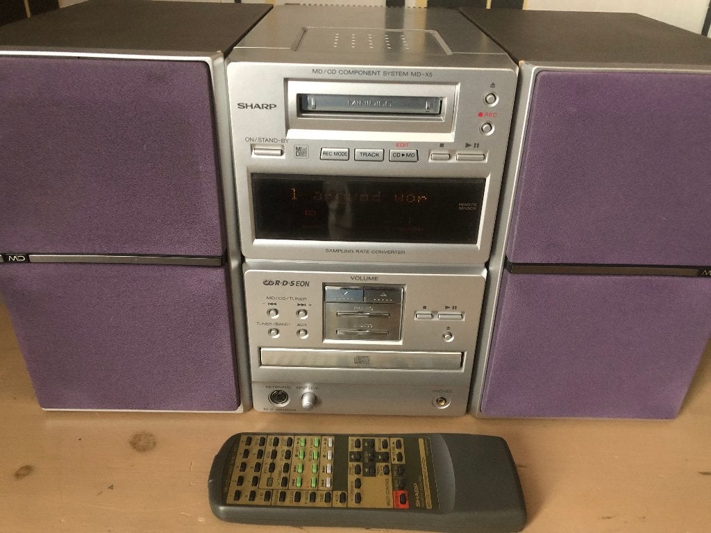 Sharp MD-X5 cd-speler & MiniDisc, Ophalen of Verzenden, Gebruikt, Tuner of Radio, Sharp
