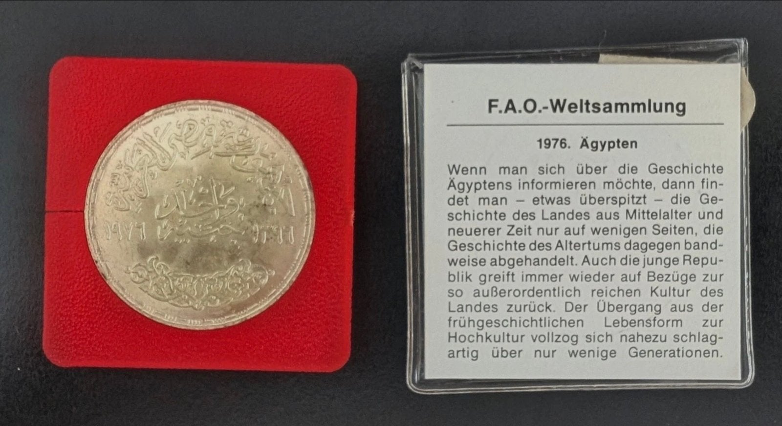 1976 Egypte 1 Pond Zilveren Munt FAO Wereldcollectie, Ophalen of Verzenden, Midden-Oosten, Losse munt, Zilver