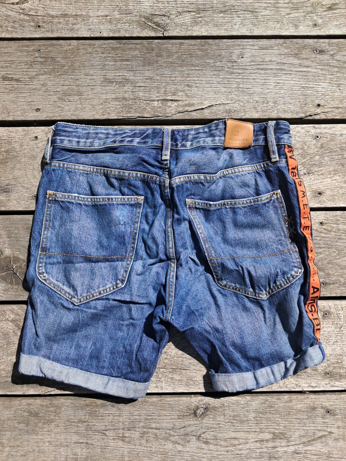 Scotch & Soda Korte Broek - Blauw Denim, Blauw, W32 (confectie 46) of kleiner, Ophalen of Verzenden, Zo goed als nieuw