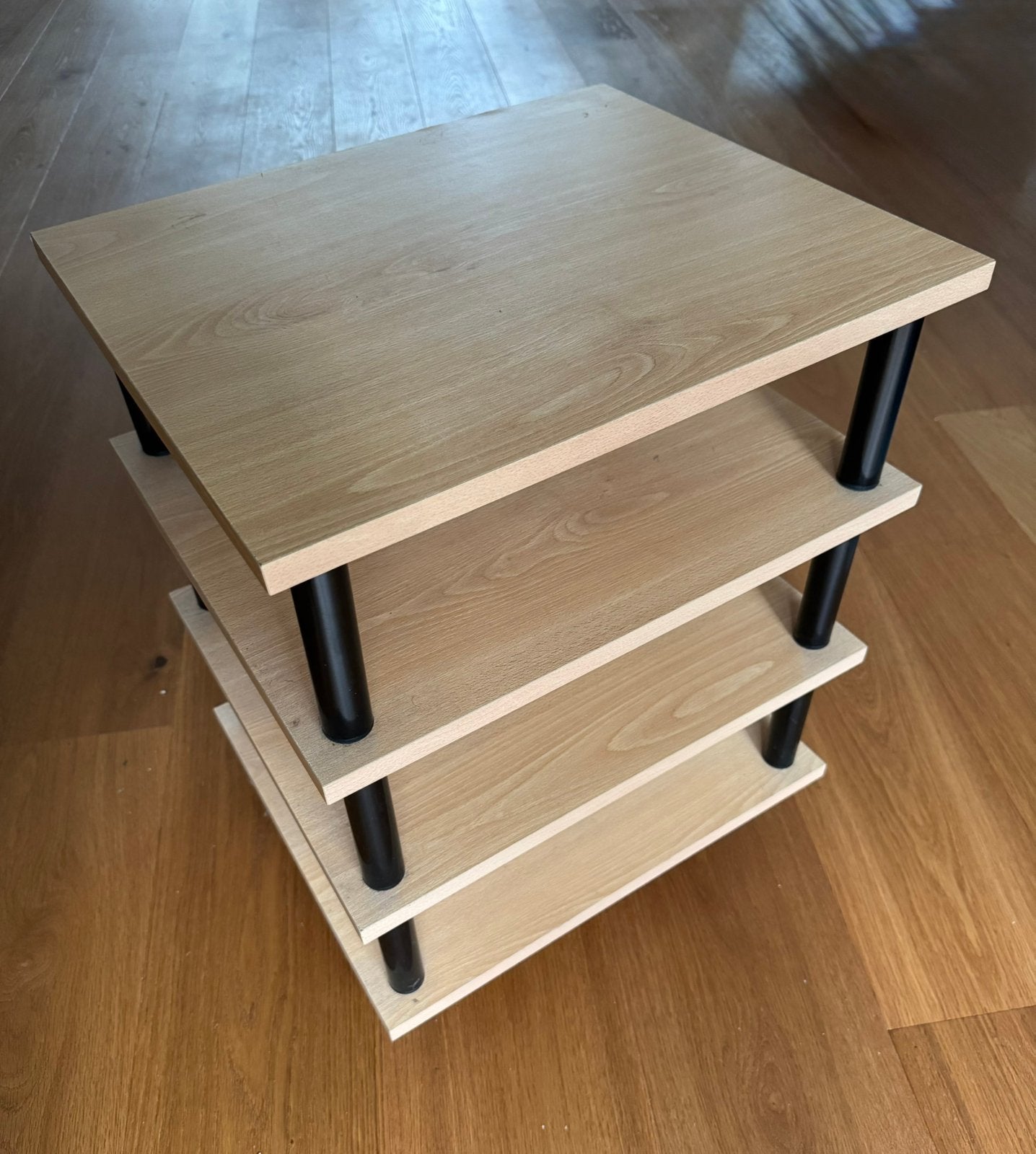 Multifunctioneel tafeltje 4 verdiepingen op wieltjes, Minder dan 55 cm, Uniek, Zo goed als nieuw, Rechthoekig