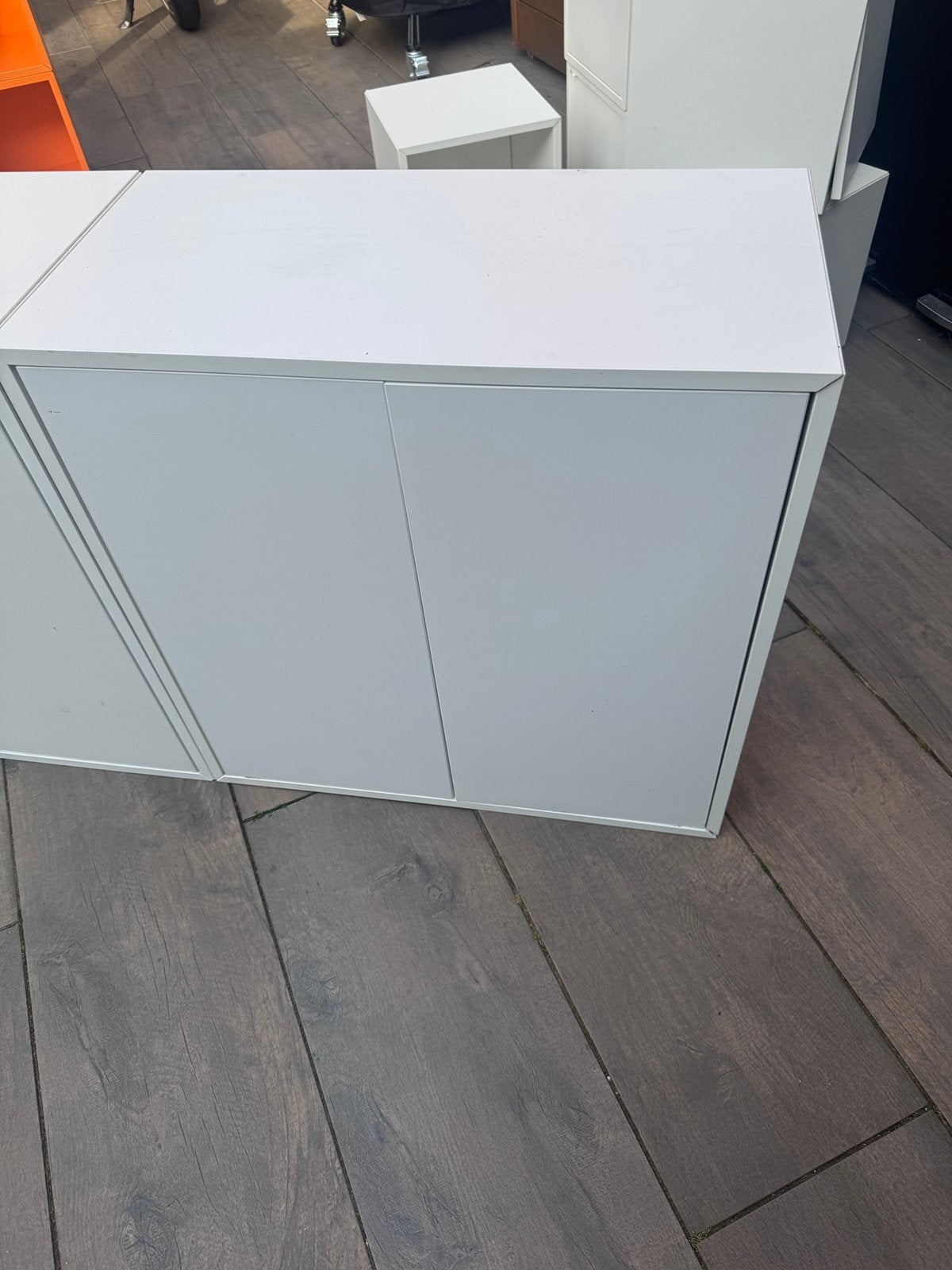 Ikea eket kasten wit en grijs eiken, Ophalen of Verzenden, Zo goed als nieuw