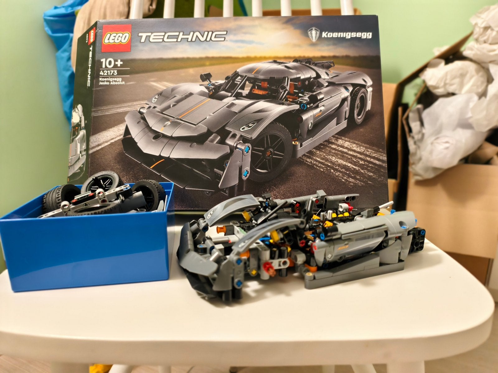 Lego 10+ Technic - Koenigsegg Jesko Absolut grijze hypercar, Ophalen, Lego, Compleet, Zo goed als nieuw