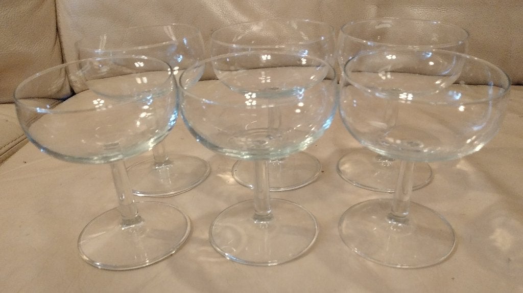 6 Royal Leerdam "Gilde" Champagne Coupes, Ophalen of Verzenden