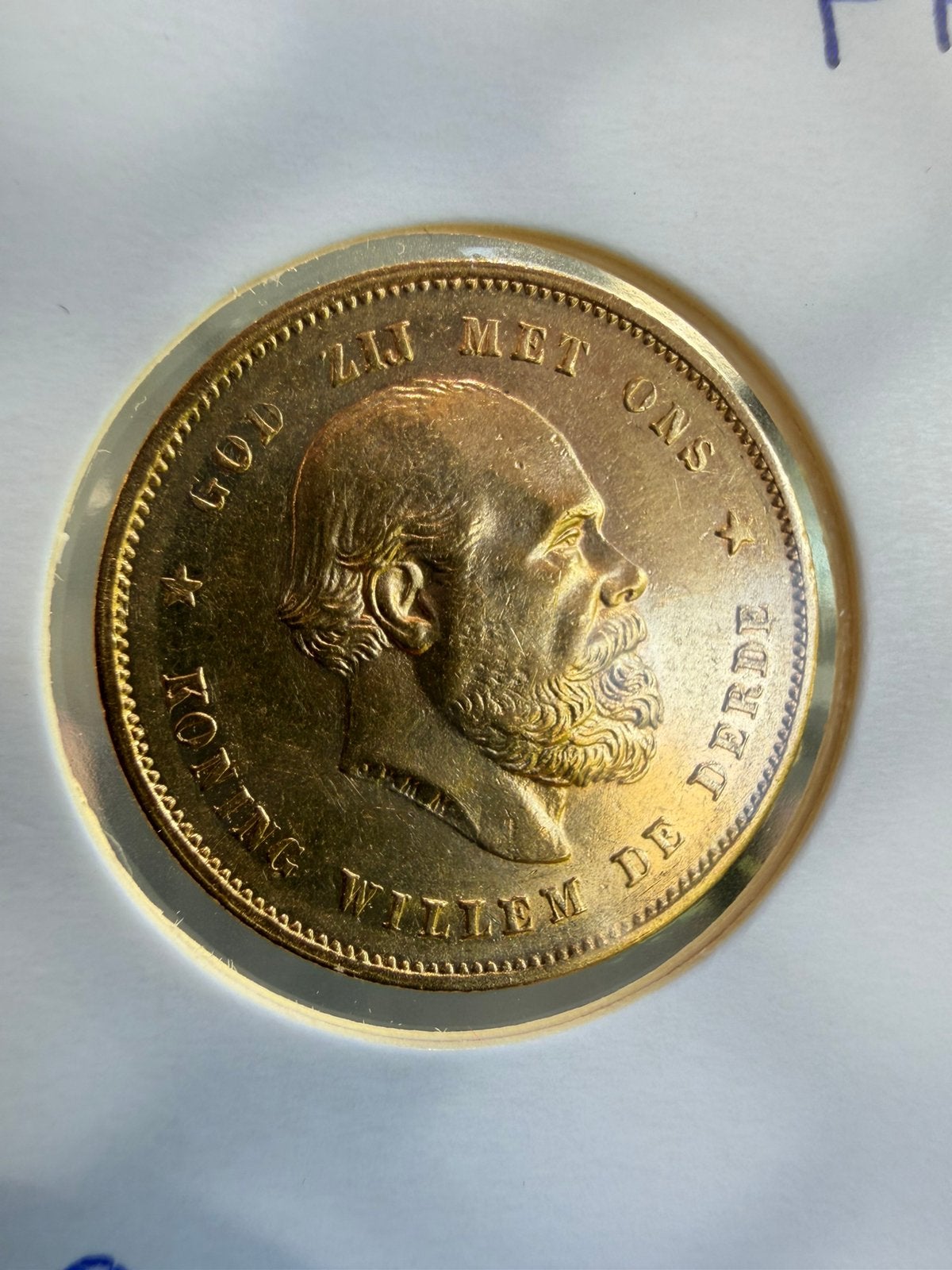 Gouden tientje Gulden Willem III 1879, Postzegels en Munten, Munten | Nederland, Koning Willem III, Losse munt, 10 gulden, Goud