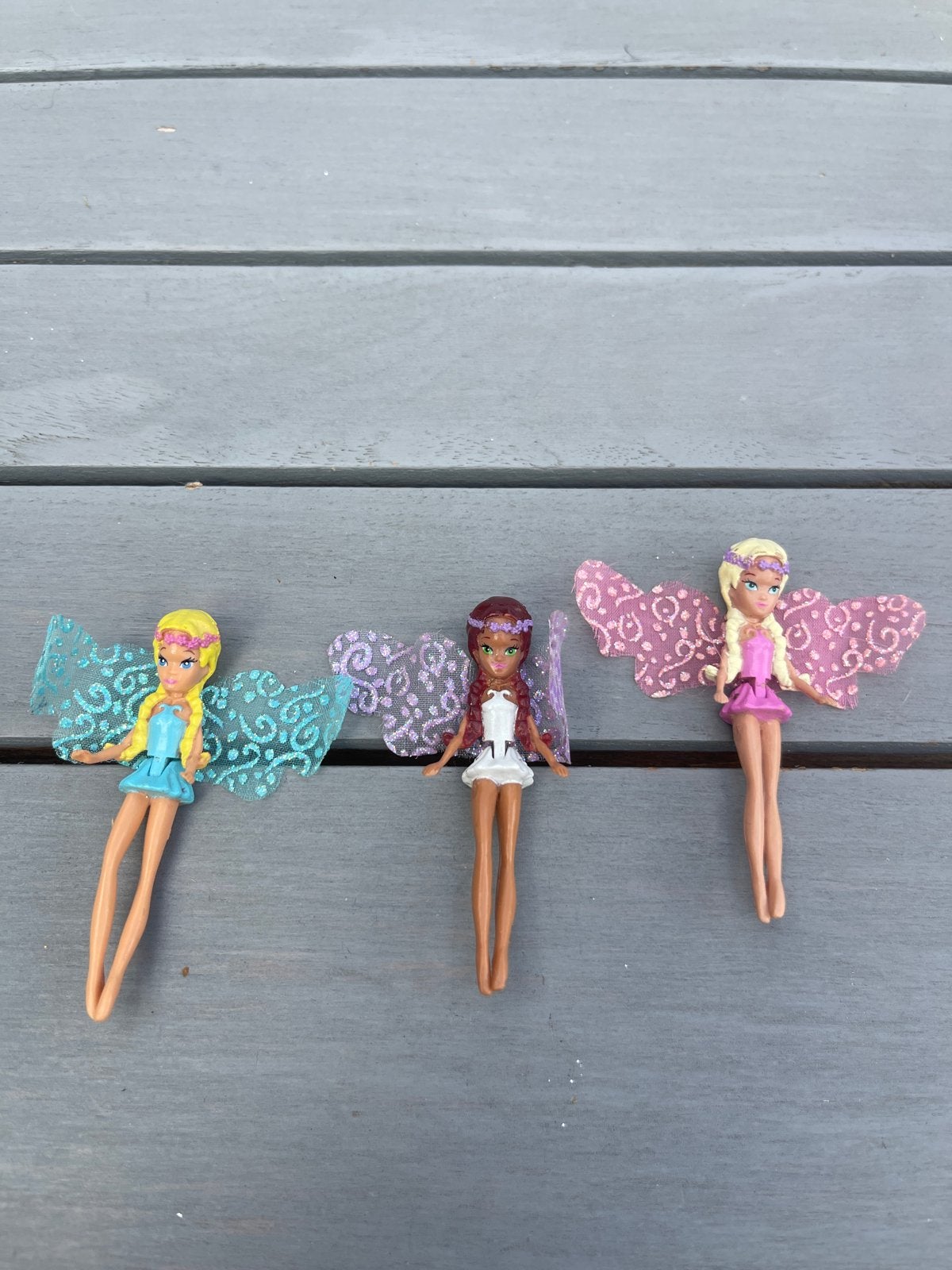 3 Polly Pocket Feeën Poppen met Vleugels elfjes, Ophalen of Verzenden, Gebruikt, Overige typen