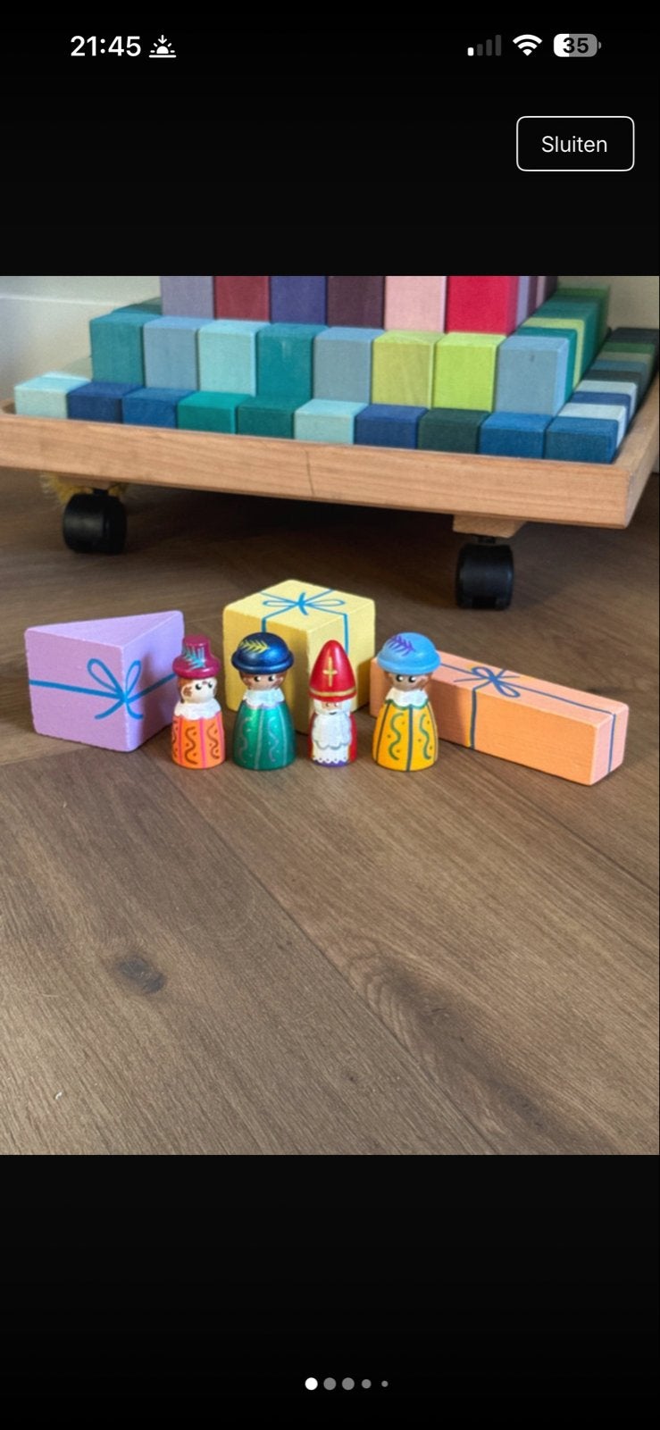 Handgeschilderde Pegdolls Sinterklaas en Pieten, Ophalen of Verzenden, Nieuw, Jongen of Meisje