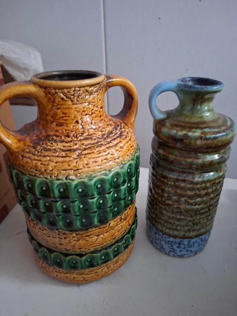 Vintage West Germany Keramiek Vazen - Set van 2, Ophalen of Verzenden
