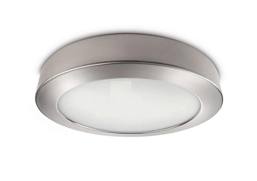 Philips 30822-16 RVS Plafondlamp - Wandlamp, Ophalen, Zo goed als nieuw, Metaal, Moderne RVS Wand-Plafondlamp Philips 30822-16