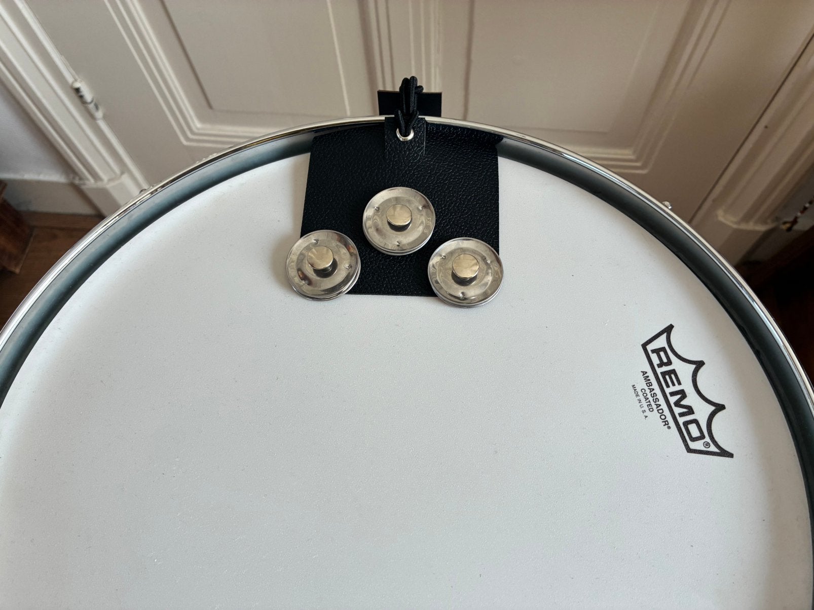 Snare Drum Demper met Jingle Effect, zwart square nr. 3, Gebruikt, Verzenden, NL, Melodische percussie