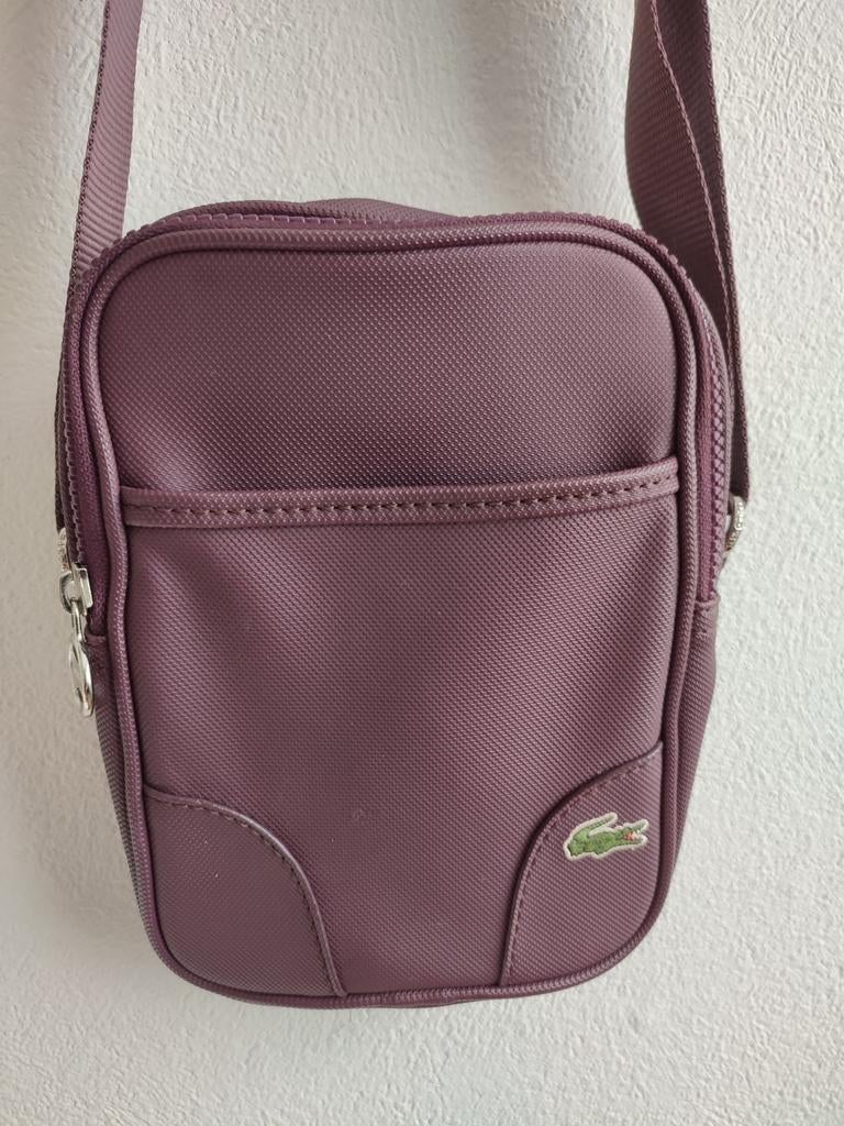 Lacoste handtas crossbody tas Unisex tasje paars, Ophalen of Verzenden, Gebruikt, Paars, Overige merken
